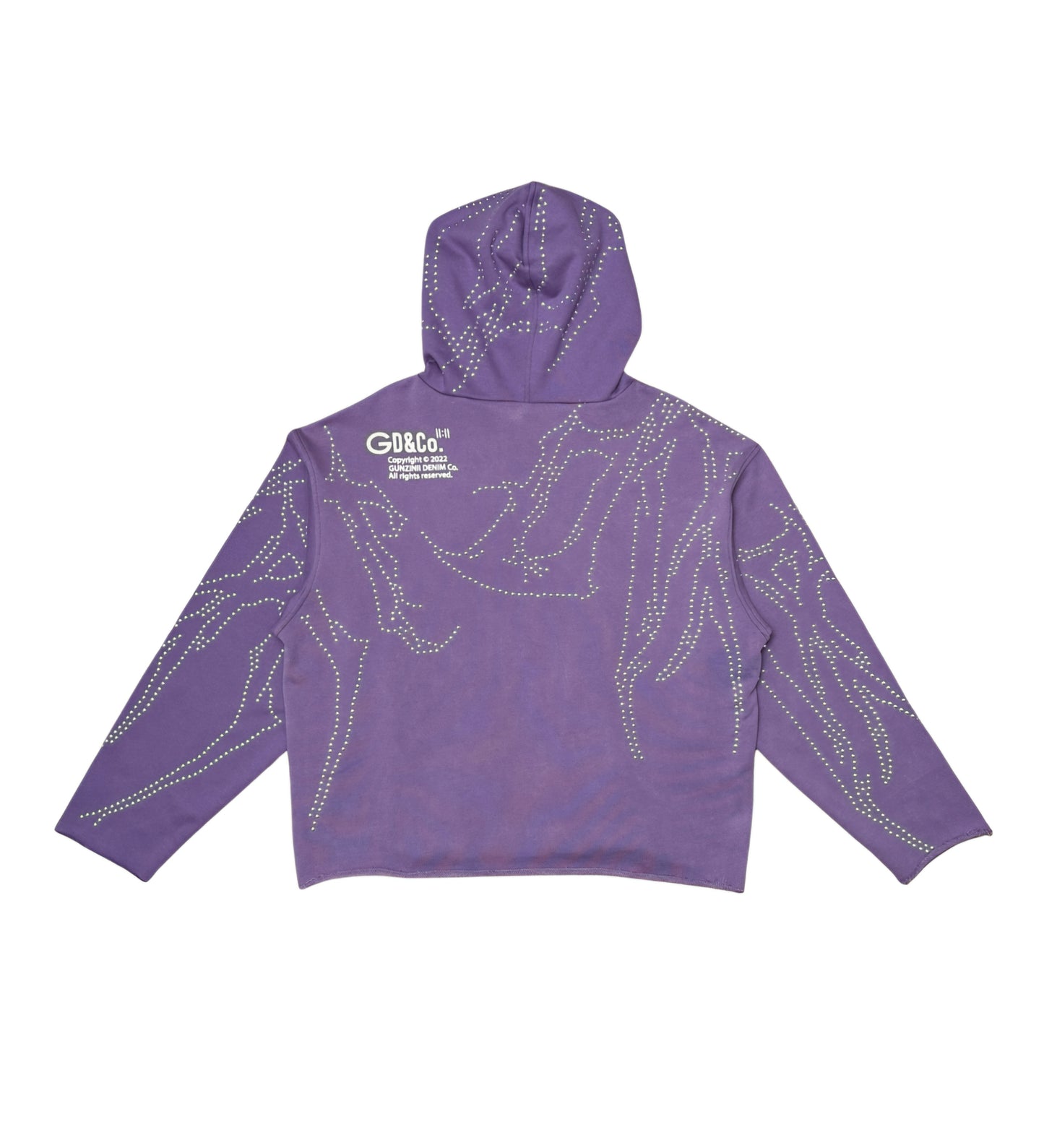 Gunzinii Heavy Metal Cropped Hoodie