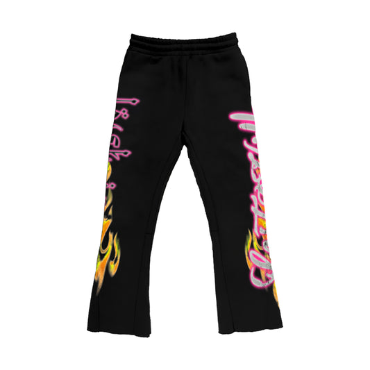 Lost In The Hills Eternal Flames Stacked Sweatpants