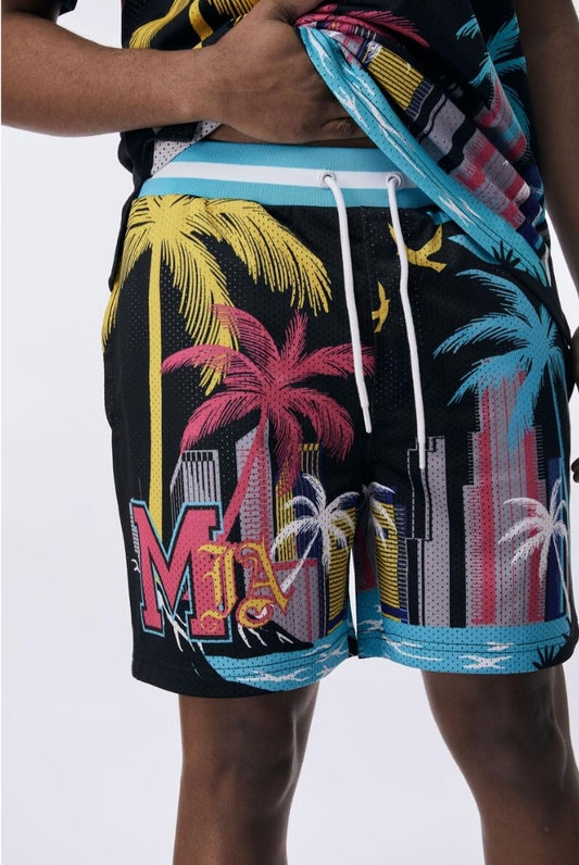 Rebel Minds Miami Mesh Shorts (Black)