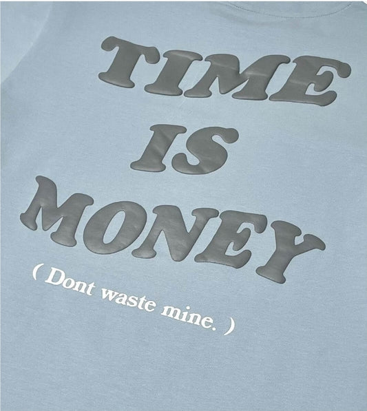 Civilized Time Is Money T-shirt (Pearl Blue)