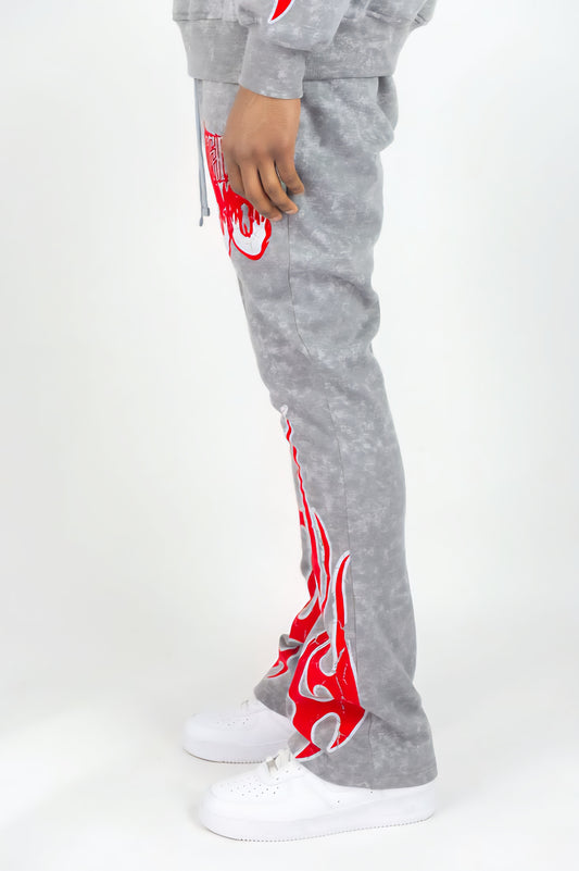 Rebel Minds Burnout Stacked Sweatpants