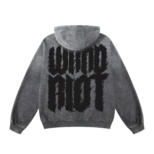 Wknd Riot Glock Patch Distressed Hoodie