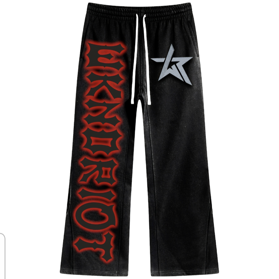 Wknd Riot All Eyes On Me Stacked Sweatpants