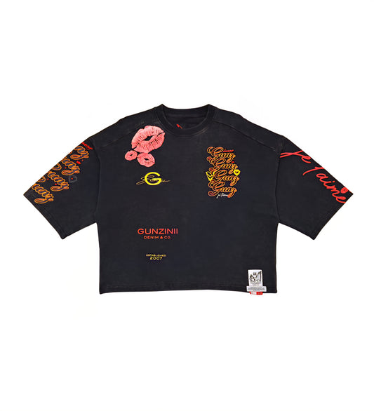 Gunzini Kiss Me Tshirt Cropped T-shirt