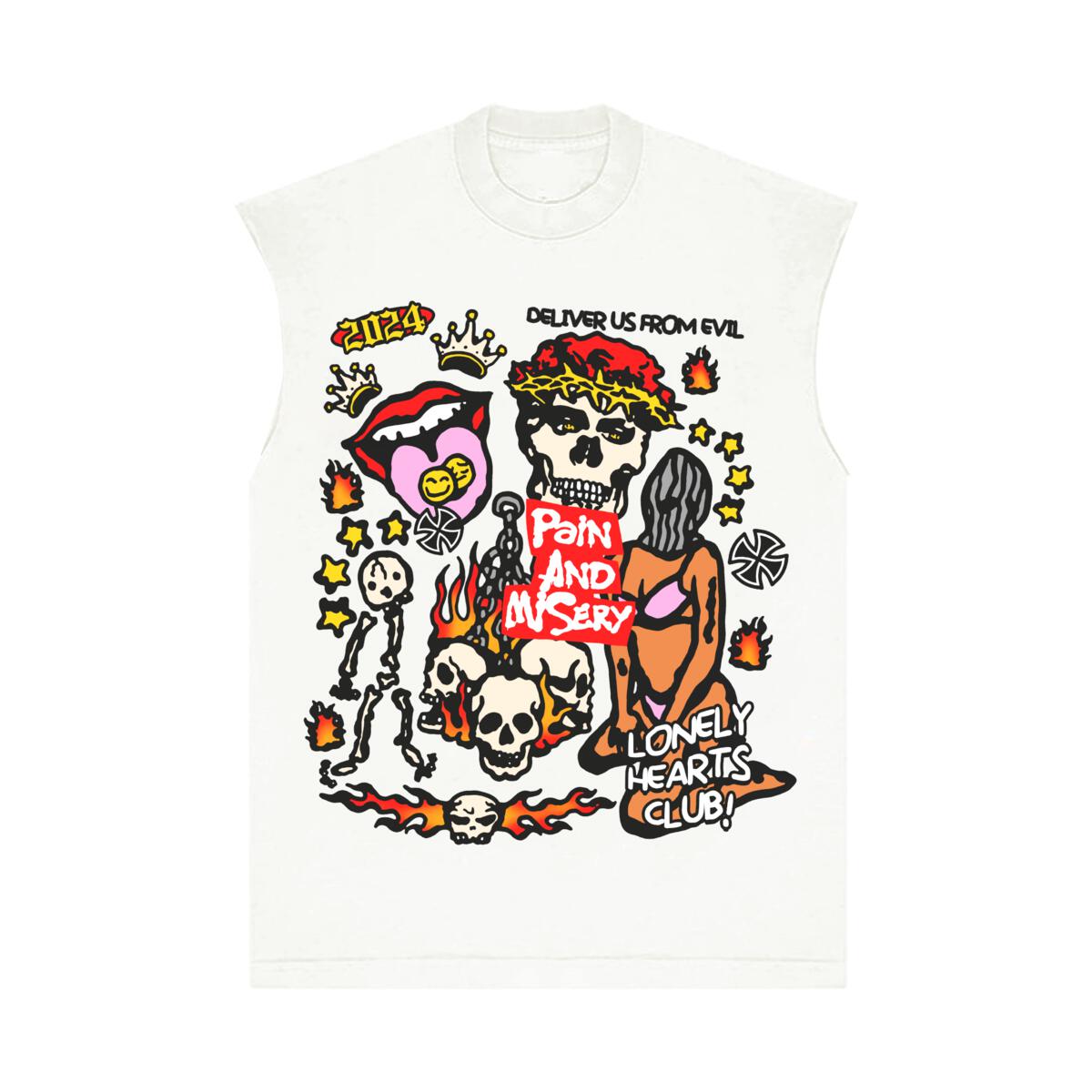 Lonely Hearts Club Pain And Misery Sleeveless T-shirt