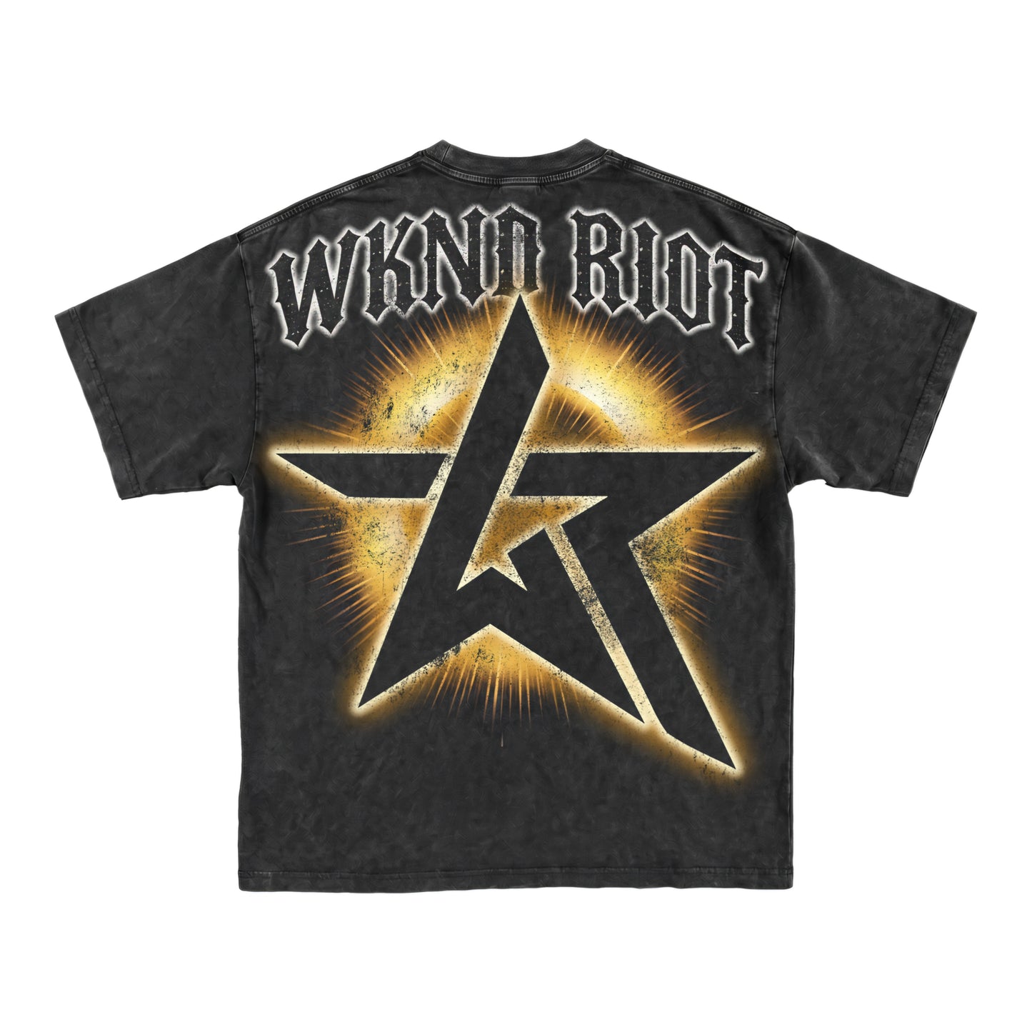 Wknd Riot Ak-47 Black Rhinestones Luxury T-shirt