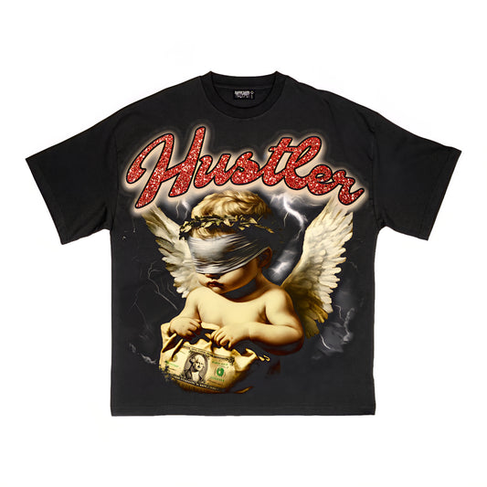 Wknd Riot Hustler Red Rhinestone T-shirt