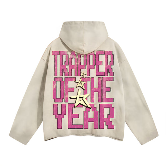 Wknd Riot Trapper Of The Year Cropped Hoodie Cream