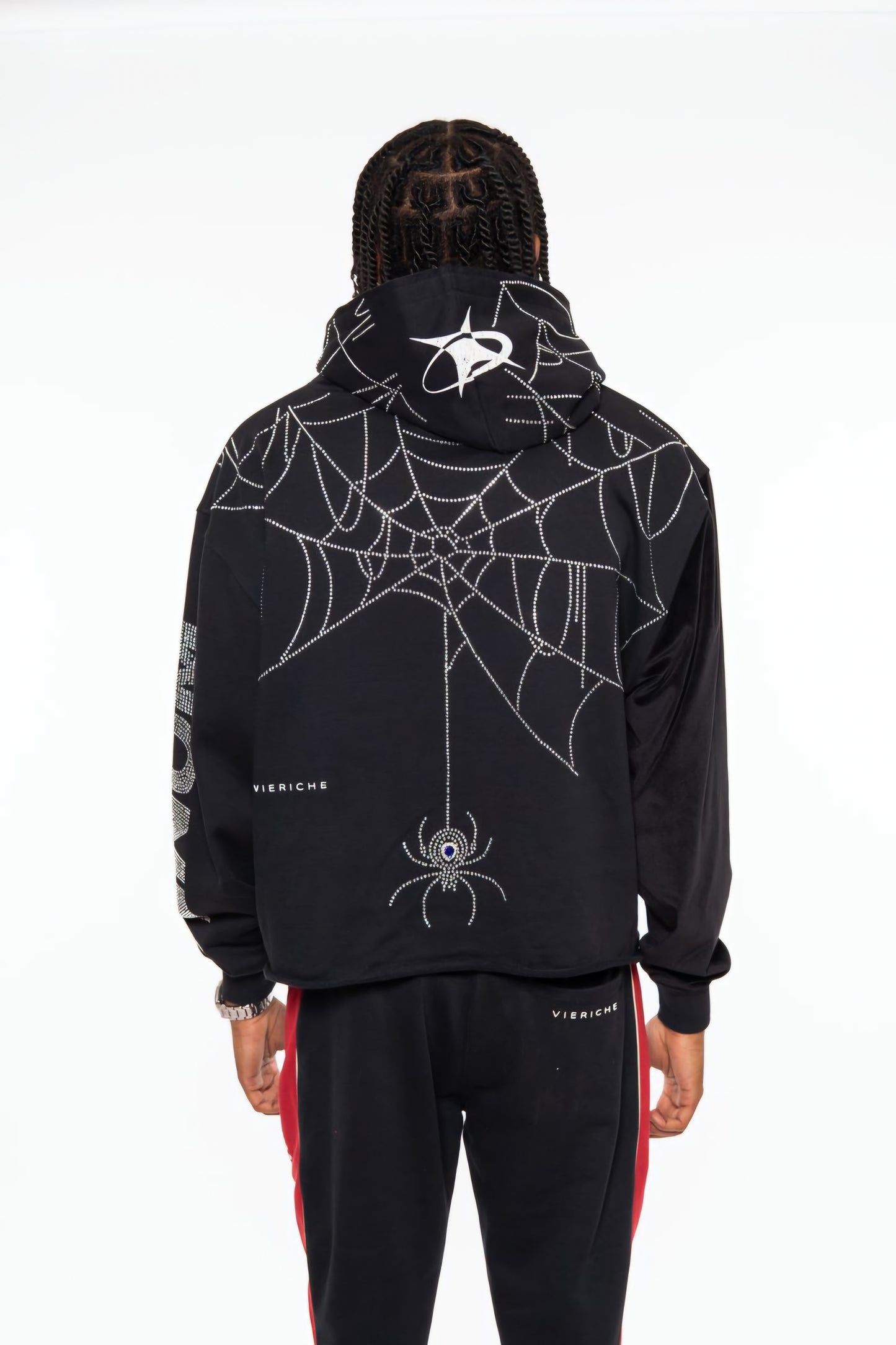 Vie Richie Venom Spider Rhinestone Hoodie
