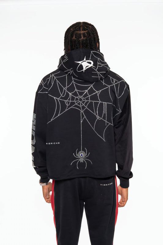 Vie Richie Venom Spider Rhinestone Hoodie