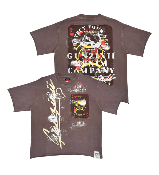 Gunzini King Of Hearts Cropped T-shirt