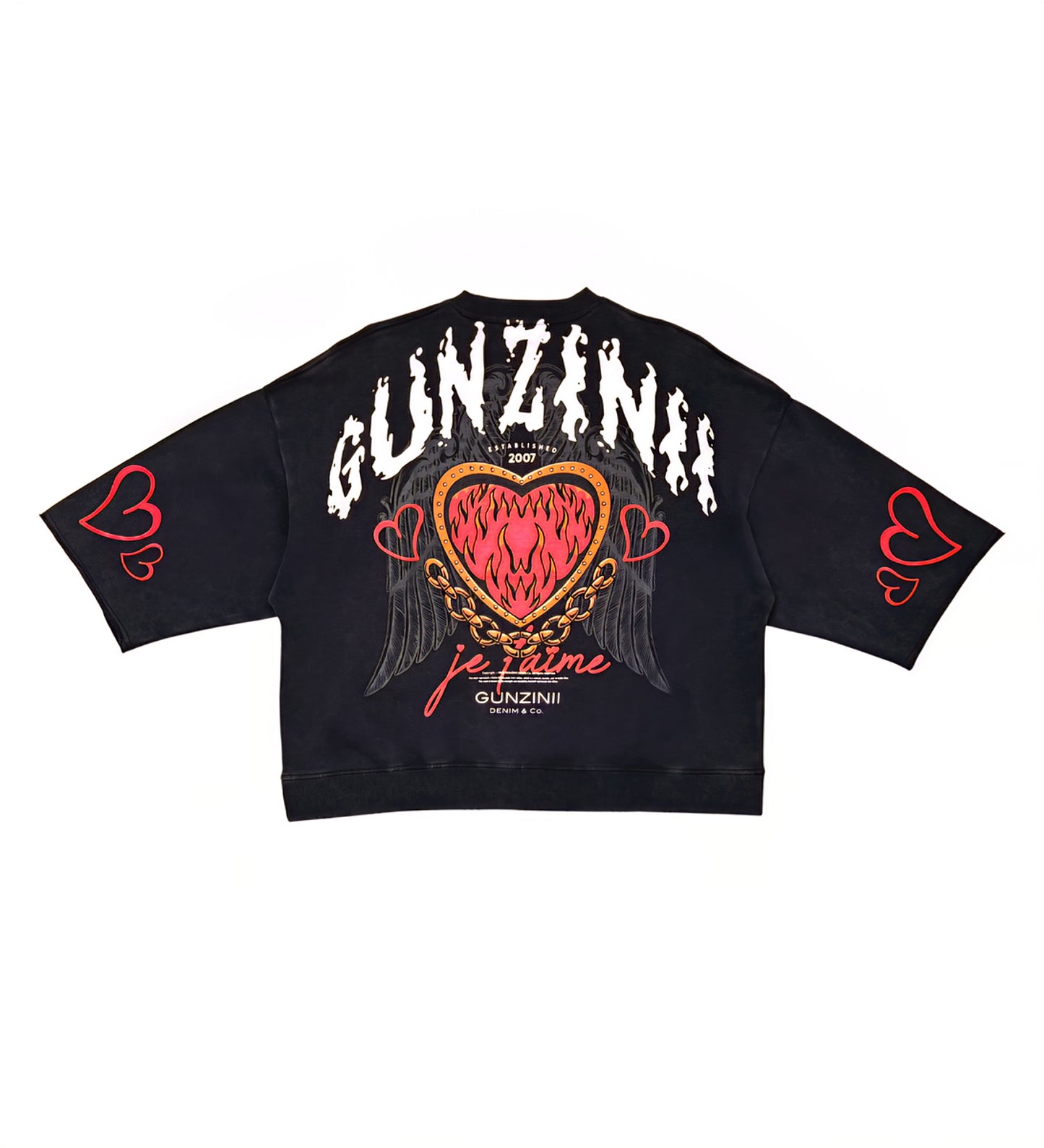 Gunzini Le Taime Kangaroo Pocket Tshirt Cropped T-shirt
