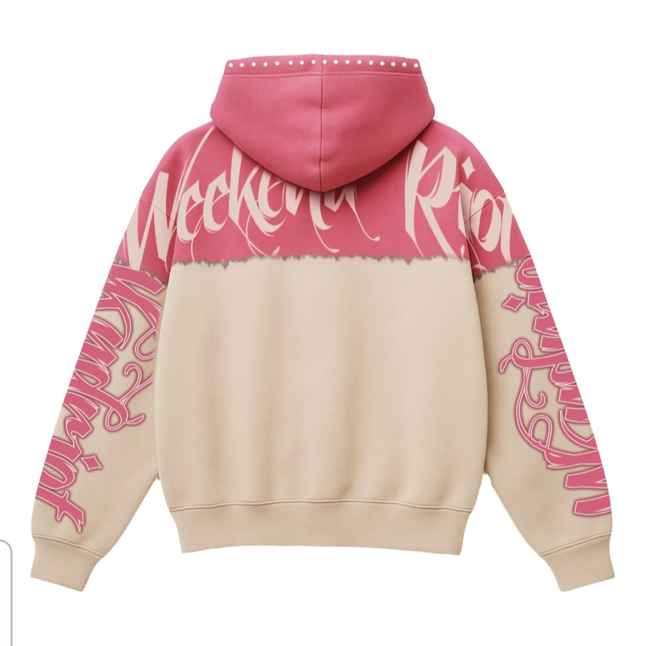 Wknd Riot Top Notch Rhinestone Hoodie