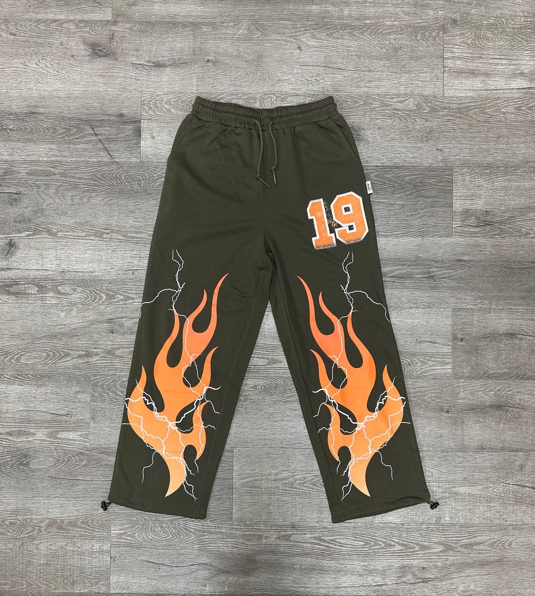 BKYS Waves Stacked Sweatpants (Olive)