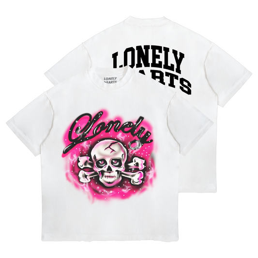 Lonely Hearts Club Crossbones Premium Rhinestone Cropped T-shirt