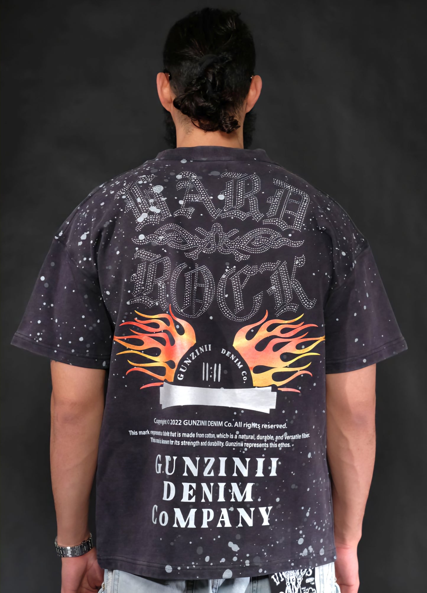 Gunzini Hard Rock Cropped Neck T-shirt