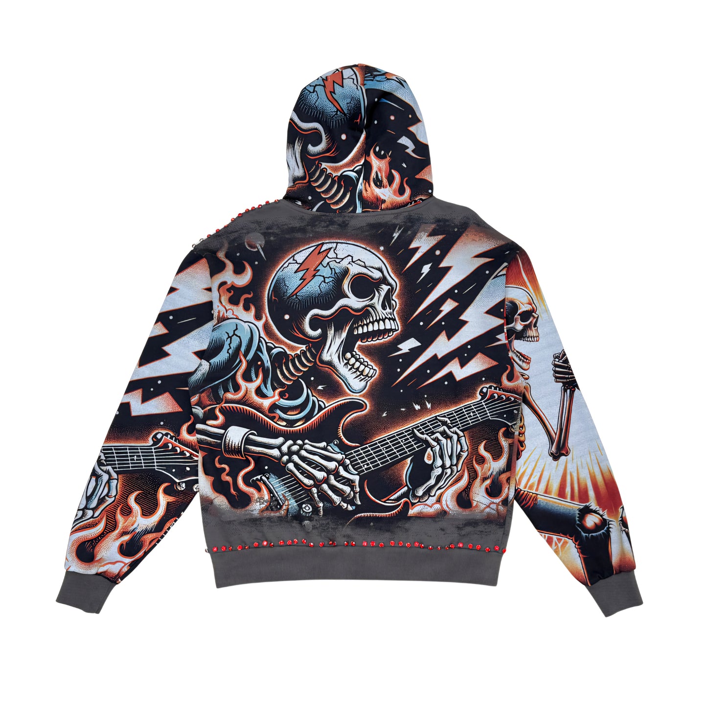 Stray Rock Your World Rhinestone Full Zip Premium Hoodie