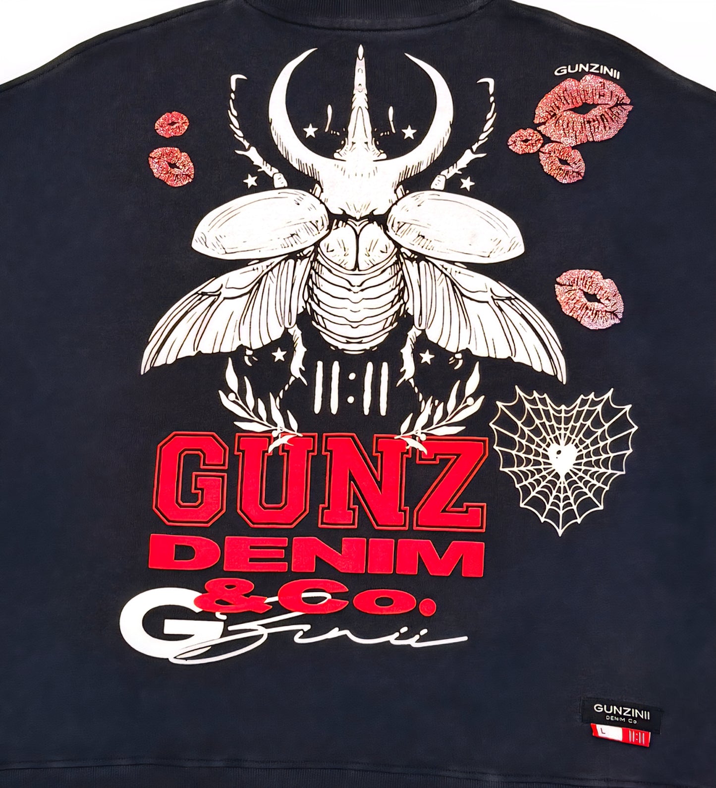 Gunzini Dragon Fly Full Zip Tshirt Cropped T-shirt