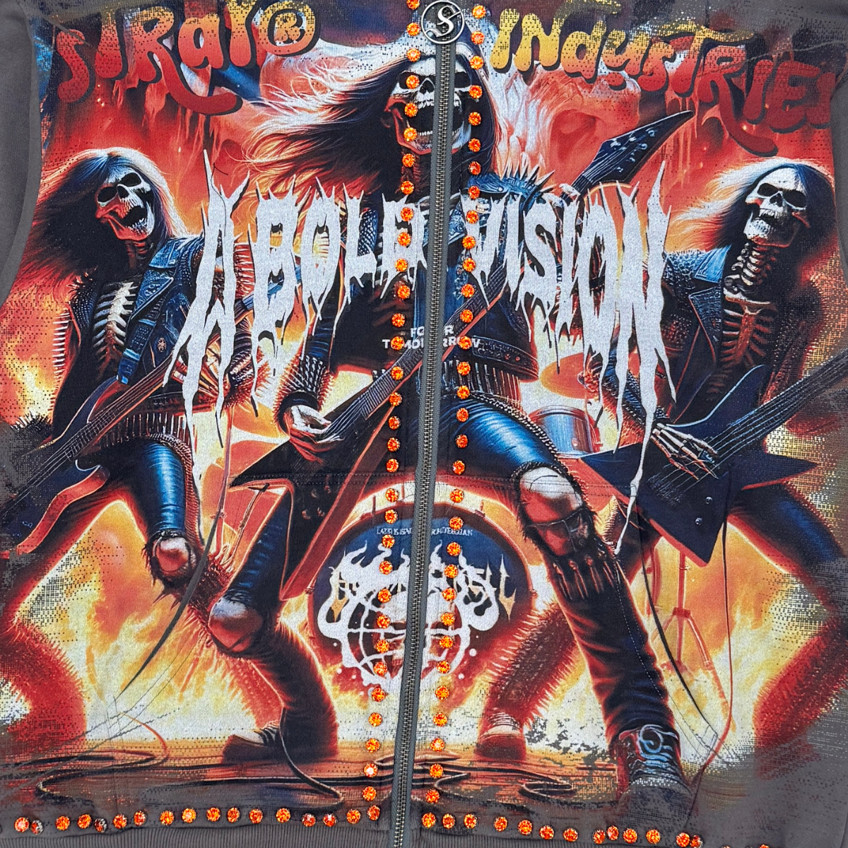 Stray A Bold Vision Rhinestone Full Zip Premium Hoodie
