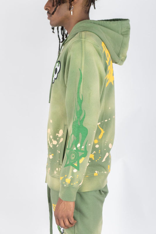 Rebel Minds Blessed Beyond Acid Wash Full-Zip-Up