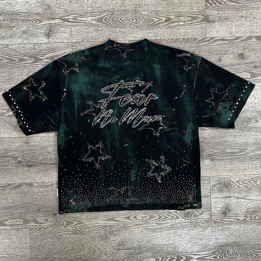 BKYS Fear No Man Rhinestone Cropped T-shirt