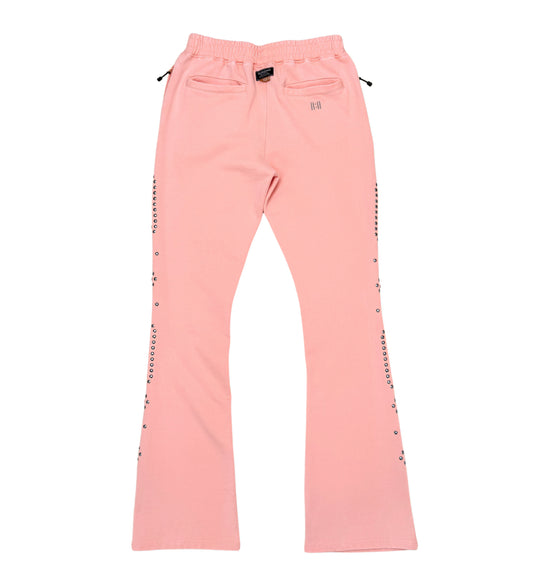 Gunzinii Studded Stacked Sweatpants (Pink)