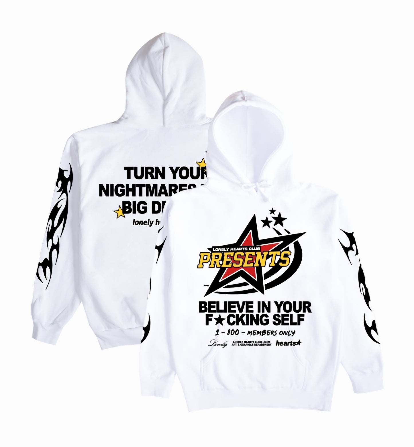 Lonely Hearts Club Believe In Yourself Hoodie(White)