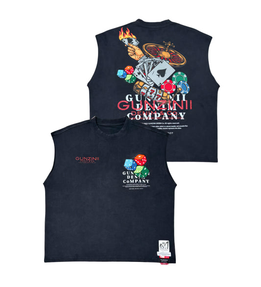 Gunzinii Rolling Dice Sleeveless T-shirt (Black)