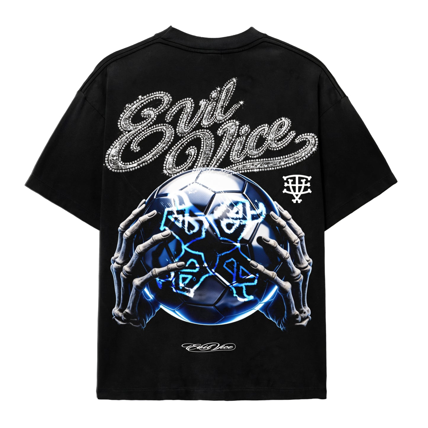 Evil Vice Let's Play Heavyweight Rhinestone T-shirt