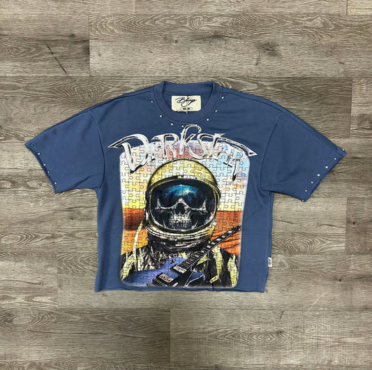 Black Keys Darkstar VVS Rhinestone Cropped T-shirt