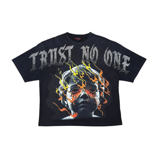 Rare Peace Trust No One Rhinestone T-shirt