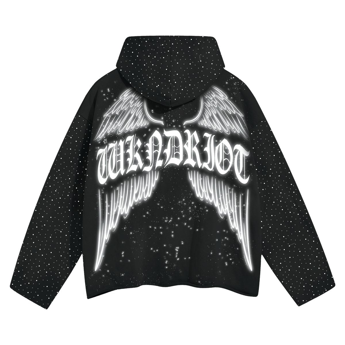 Wknd Riot Airbrush Rhinestone Hoodie
