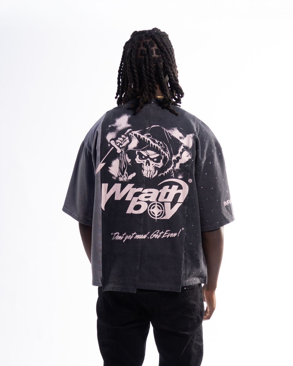 Wrathboy Lone Wolf Rhinestone T-shirt