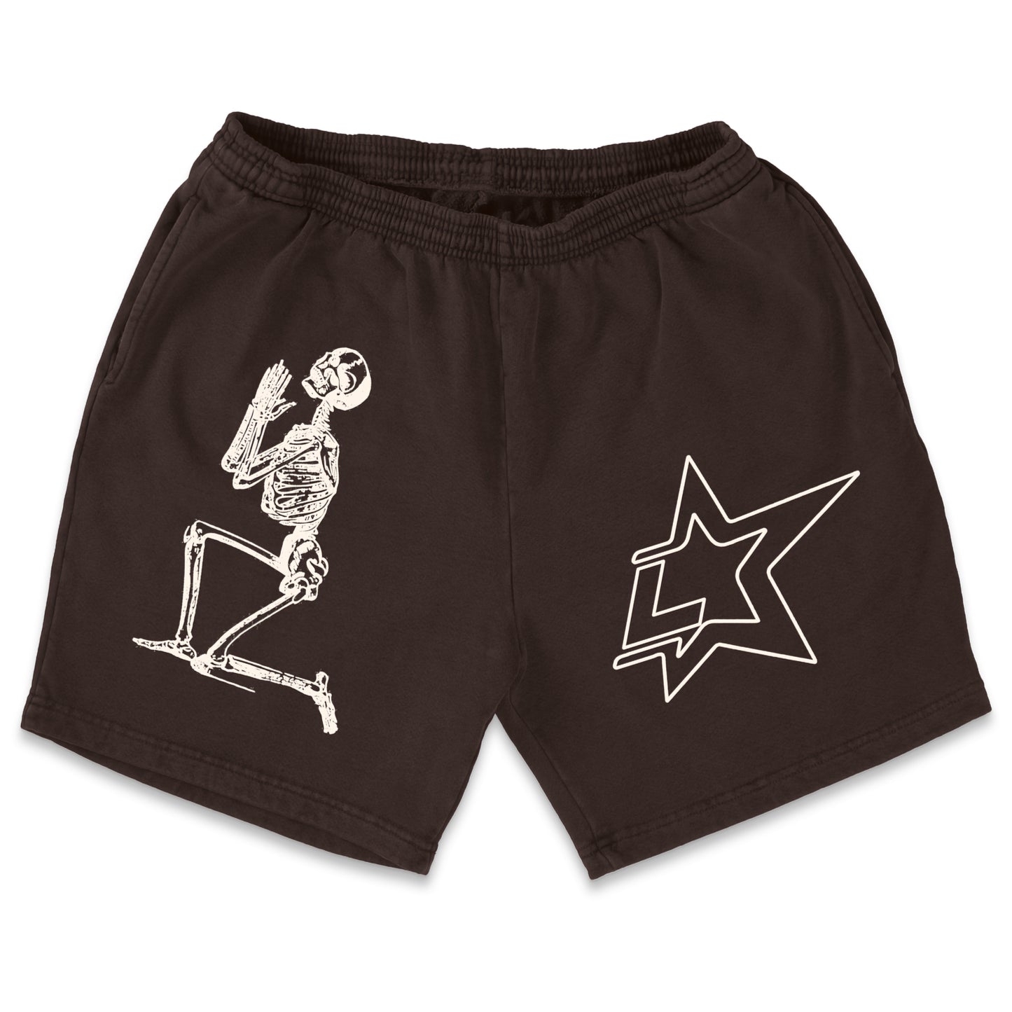 Lonely Hearts Club Lonestar Premium a Garment Dyed Sweatshorts (Chocolate)