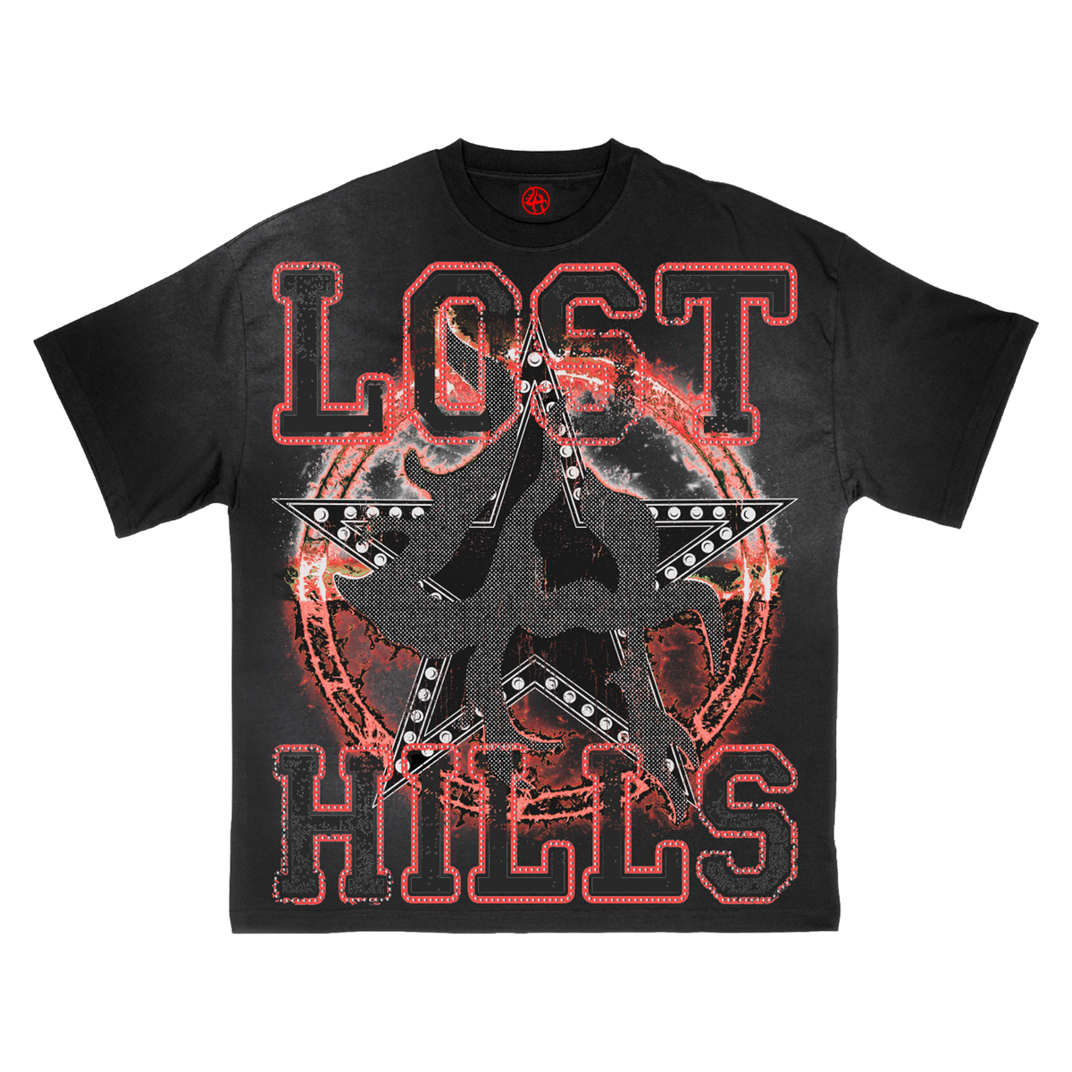 Lost In The Hills The Logo Heavyweight Rhinestone T-shirt