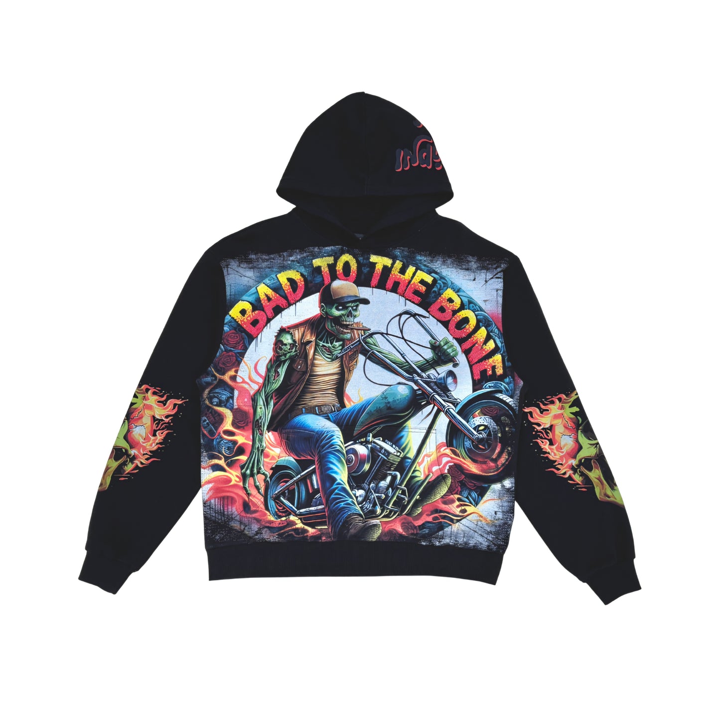 Stray Bad To The Bone Rhinestone Premium Hoodie