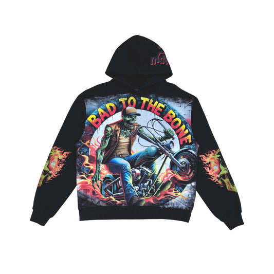 Stray Bad To The Bone Rhinestone Premium Hoodie
