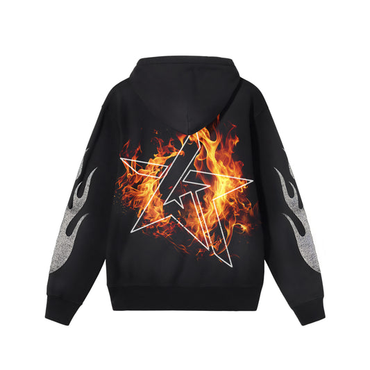 Wknd Riot Downtown Riot Rhinestone Hoodie