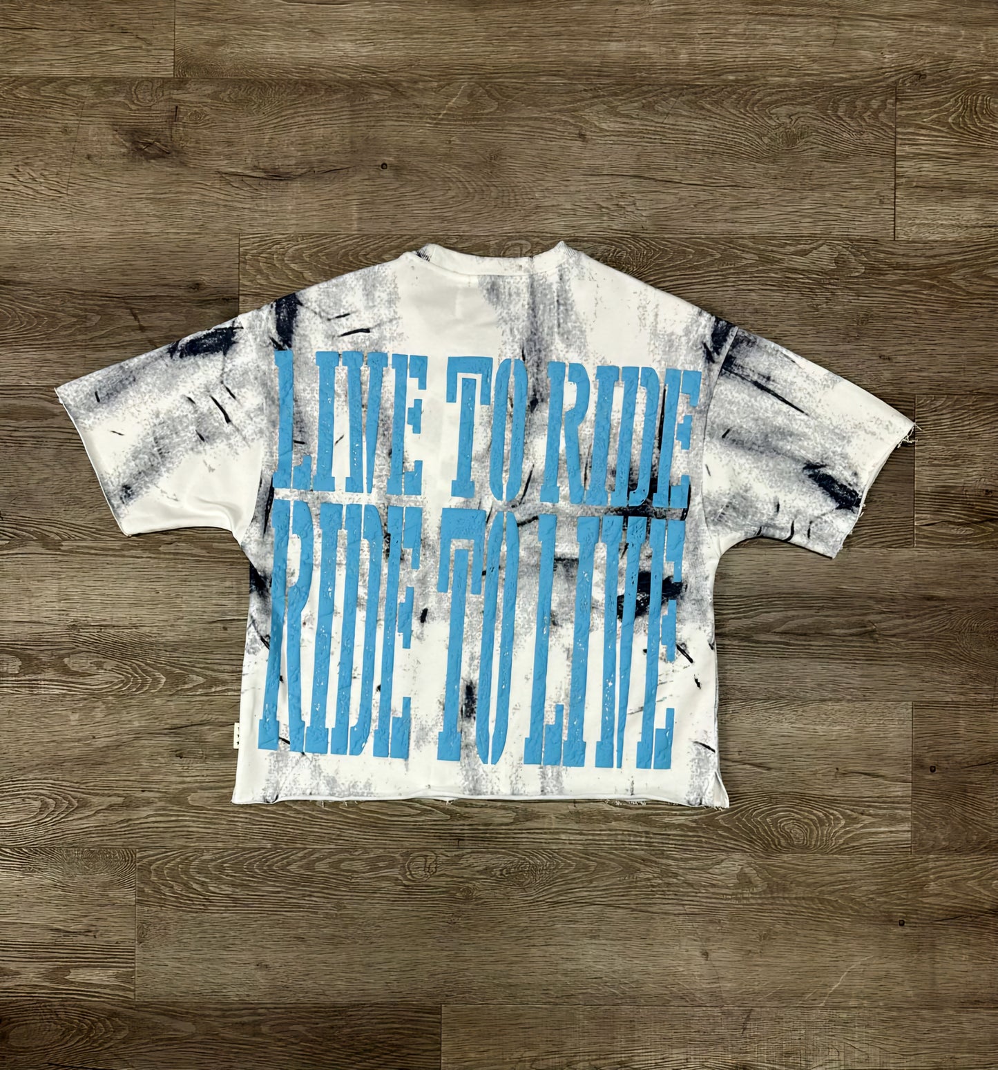 BKYS Live To Ride Rhinestone Cropped T-shirt