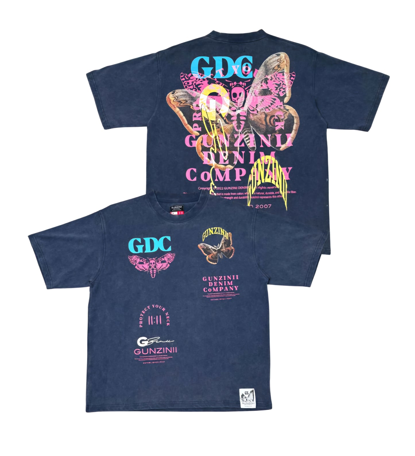 Gunzinii Skull Butterfly T-shirt