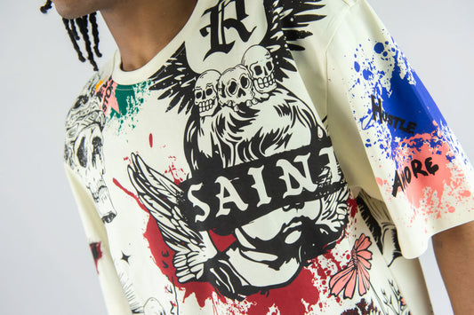 Rebel Minds Saint All Over T-shirt