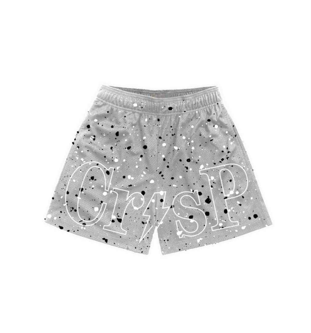 Crisp NYC Paint Splatter Shorts (Gray)