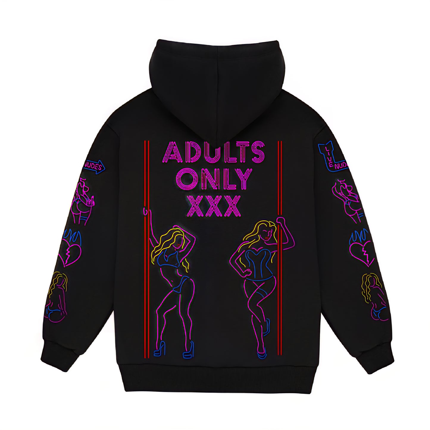 November Reine Rhinestone Love Won't Pay The Bills Luxury 17oz French Terry Hoodie