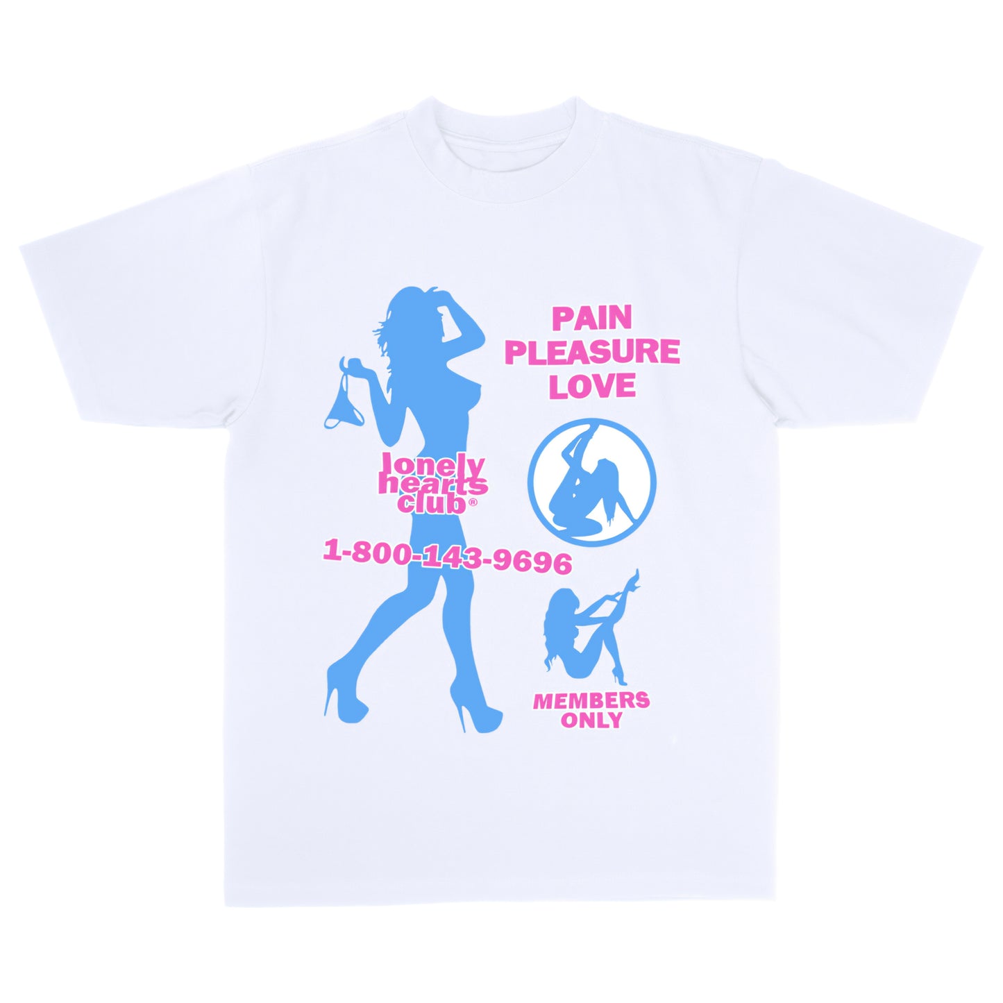 Lonely Hearts Club Members Only (White) Premium T-shirt