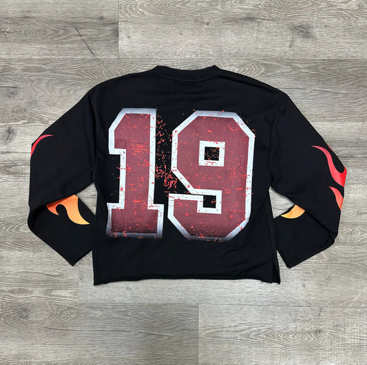 BKYS Waves Cropped Long Sleeve T-shirt