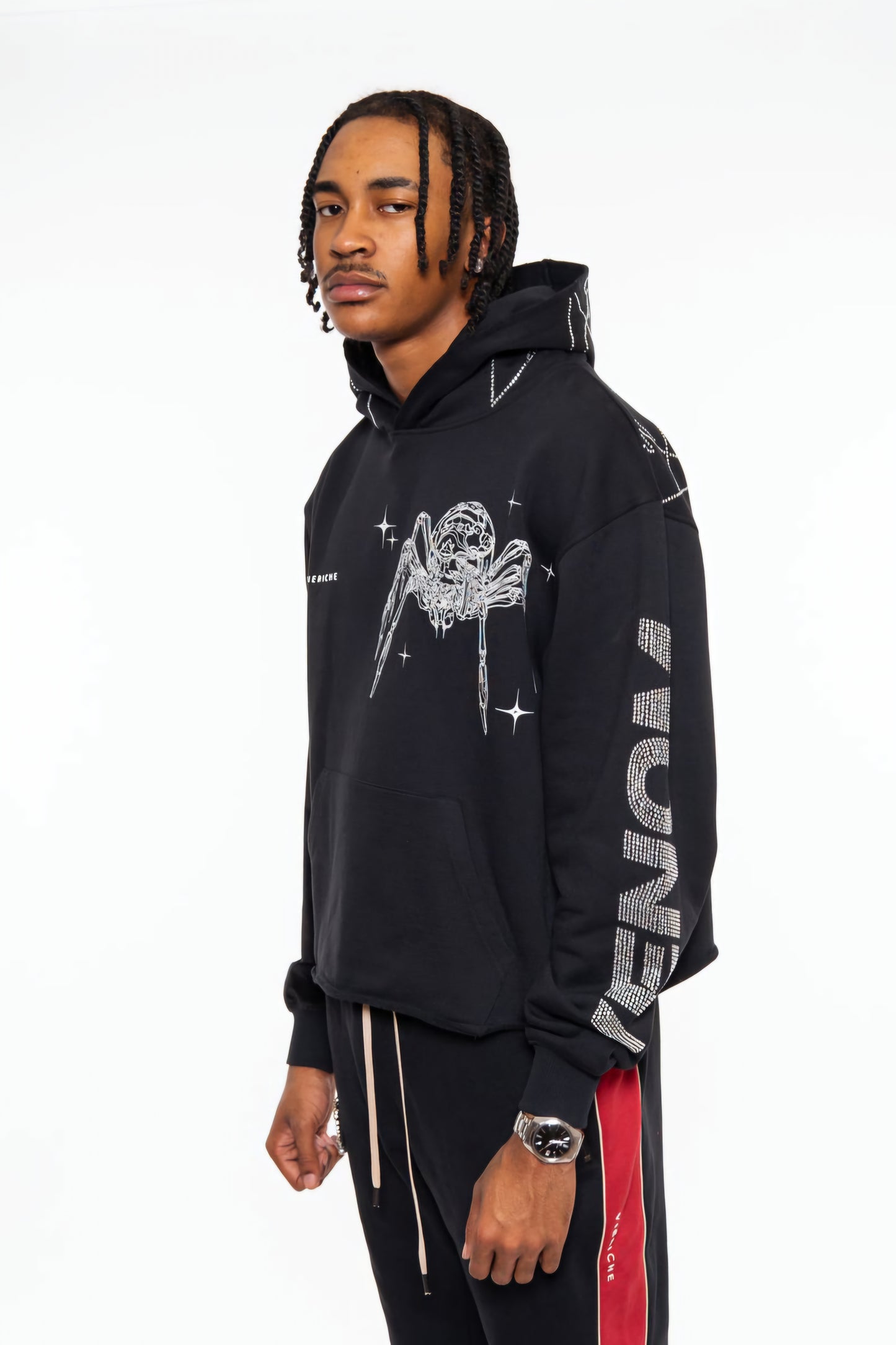 Vie Richie Venom Spider Rhinestone Hoodie