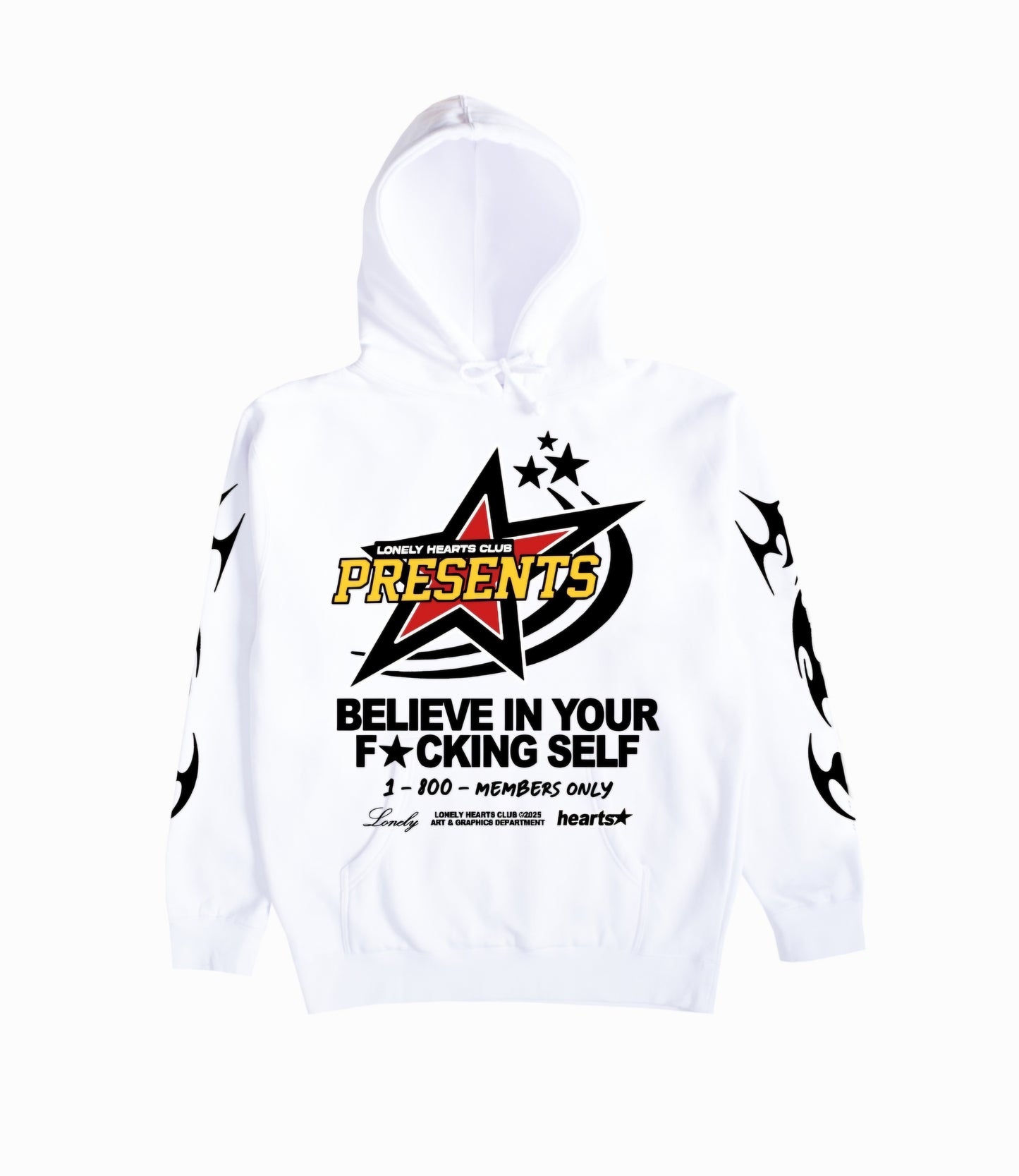Lonely Hearts Club Believe In Yourself Hoodie(White)