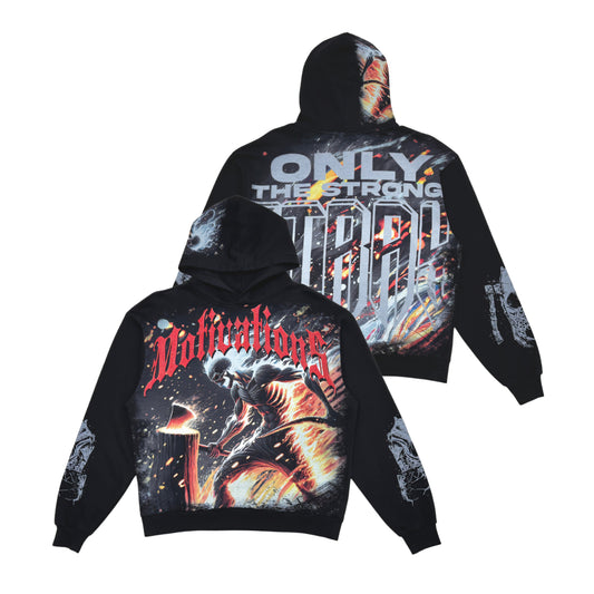 Stray Only The Strong Rhinestone Premium Hoodie