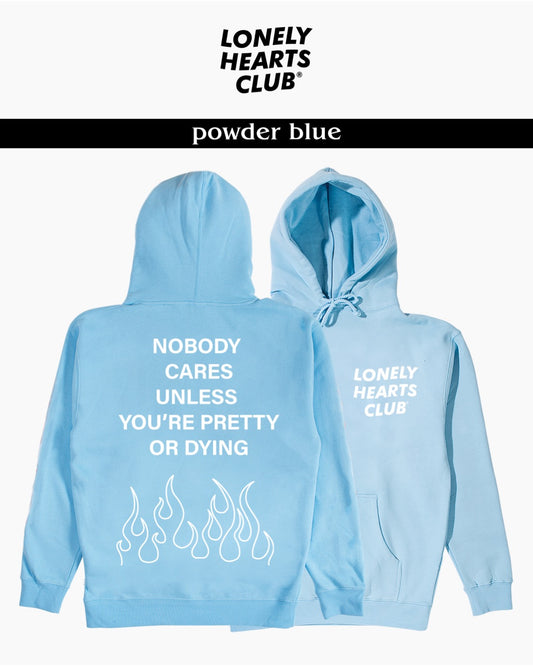 Lonely Hearts Club Nobody Cares Hoodie (Carolina)