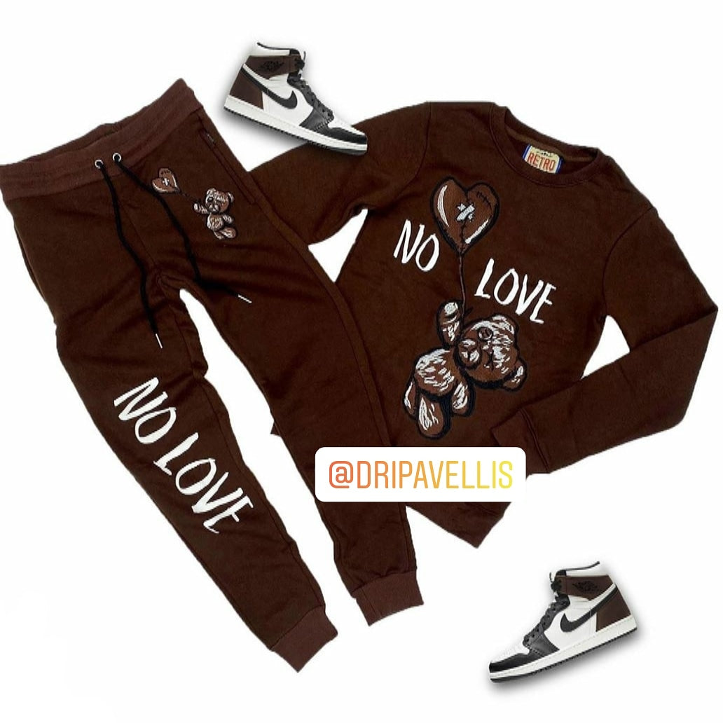 Retro Label No Love Brown Set
